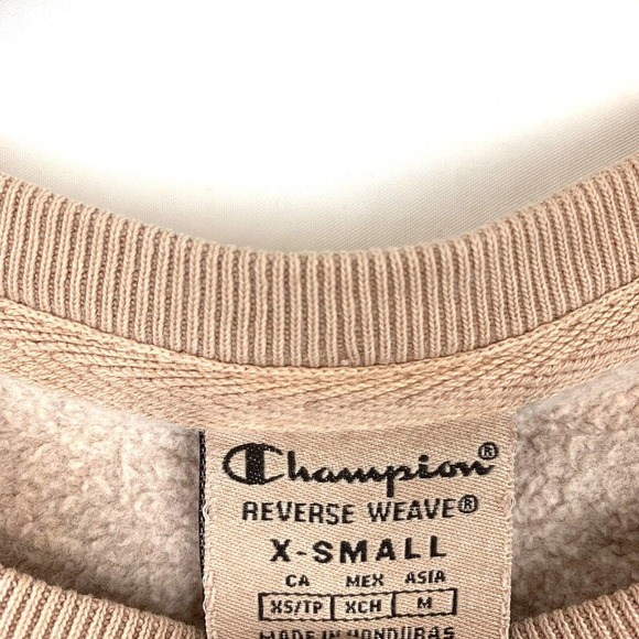 champion dusty pink reverse weave crew neck sweatshirt xs - Picture 3 of 6